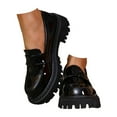 thumbnail image 3 of Xiaoxatg Women's Casual Shoes Thick Soled Leather On Footwear for 6 Black, 3 of 9