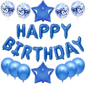 Happy Birthday Balloon Banner Letters Set Mylar Balloon Birthday Party Supplies