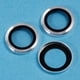 thumbnail image 4 of For iPhone 16 Pro / 16 Pro Max Camera Lens Protector CD Veins Metal Ring Tempered Glass Film - Black, 4 of 5