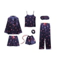 thumbnail image 2 of Conjunto de pijama de 7 piezas para mujer, Sexy ropa de dormir, trajes de dormir suaves y dulces, regalo para el hogar, otoño e invierno, 2024, 2 of 5