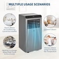 thumbnail image 3 of 8000BTU Portable Air Conditioners w/Remote/LED Control, Free Stand Cooling AC Unit for Room up to 350 sq. ft, 3-in-1 AC (Cool, Fan, Dehumidifier), 24Hrs Timer,Quiet Sleep Mode, with Window Kit, 3 of 9