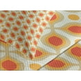 thumbnail image 4 of Ambesonne Vintage Quilted Bedspread Set 3 Pcs, 70s Boho Geometric, Queen Size, Orange Cream, 4 of 5