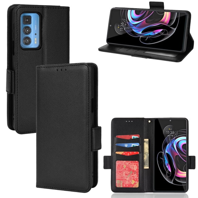 Motorola Edge 20 Pro Case , PU Leather Flip Cover Card Slots Magnetic Closure Wallet Case for Motorola Edge 20 Pro