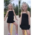 thumbnail image 4 of Oudiya Girls Summer Dress with Shorts Spaghetti Straps Romper Dresses with Pockets for Kids 5-15 Y, 4 of 7