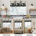 thumbnail image 5 of 2 Pack Brown Bear Forest Silhouette Valance for Window Vintage Animal Trees Kitchen Valance Rod Pocket Short Curtain Topper Decorative Window Treatment for Living Room Bedroom 42"x18", 5 of 8