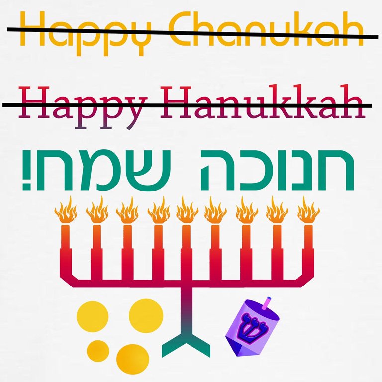 How To Spell Happy Chanukah Crew Neck Sweatshirt photo 3