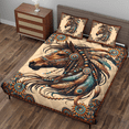thumbnail image 5 of Lotusprinthandmade Native America Inspired Horse Quilt Bedding Set, Fold Hem, 60x70, Tribal Horse Quilt Bedding, 5 of 5