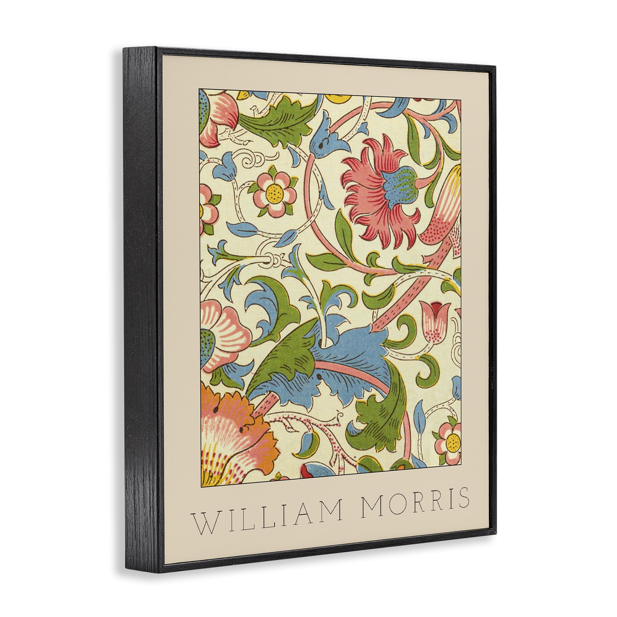 Stupell Industries Stylish Boho Classic Flowers Black Framed Giclee Art, design by Lil' Rue