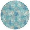 thumbnail image 2 of Addison Rugs Chantille Indoor/Outdoor Transitional Circles Teal Washable Round Rug, 8' x 8', 2 of 6