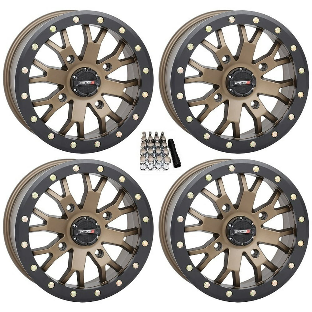 System 3 Off-Road SB-4 Beadlock Wheel 15x7 4/137 4+3  +15mm  Matte Bronze Black
