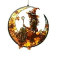 thumbnail image 1 of PEIXUN Autumn Witch Pumpkin Style Window Hanger With Moon Decor Halloween Witchcraft Celestial Ornament For Fall Home Decor, 1 of 9