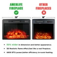 thumbnail image 4 of Papajet 59" Fireplace TV Stand with Sliding Barn Door, Electric Fireplace Insert, Dark Walnut, 4 of 6