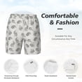 thumbnail image 6 of Picia Hand Drawn Squirrel pattern Mens Swim Trunks with Compression Liner Stretch Beach Shorts Quick Dry with Zipper Pockets No-Chafing Board Shorts-3X-Large, 6 of 9
