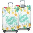 thumbnail image 2 of Stretch Luggage Cover XL(29-32in)– Elastic Travel Suitcase Protector with Handle Openings & Bottom Closure, Washable Polyester Spandex Suitcases Cover, Daisy Flower Print, 2 of 5