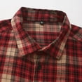 thumbnail image 4 of Mens Flannel Shirts Long Sleeve Flannel Shirt for Men Warm Casual Soft Cotton Button Down Plaid Mens Flannel Shirt Red L, 4 of 7