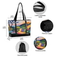 thumbnail image 2 of FORMRS Canvas Laptop Tote Bag for Women with 15.6" Computer Compartments Shoulder Handbag, Art Path, 2 of 7