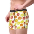 thumbnail image 2 of Uemuo Lemon Orange Pattern Men's Boxer Briefs,Trunk Anti-Chafing,Comfortable, Durable, and Stylish Underwear-Small, 2 of 9