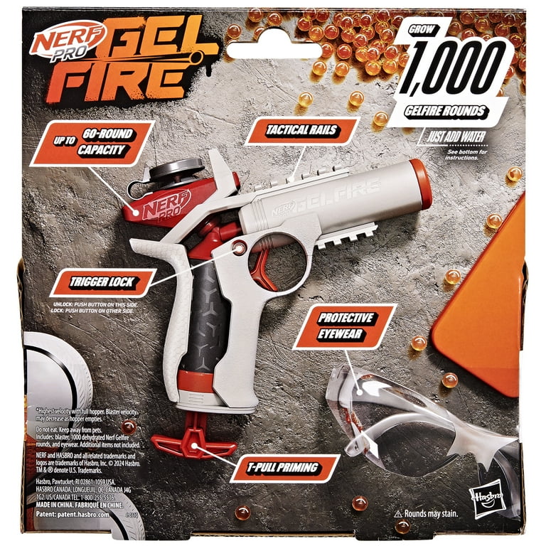 Nerf Pro Gelfire Ignitor Blaster, 1,000 Gelfire Rounds, 60