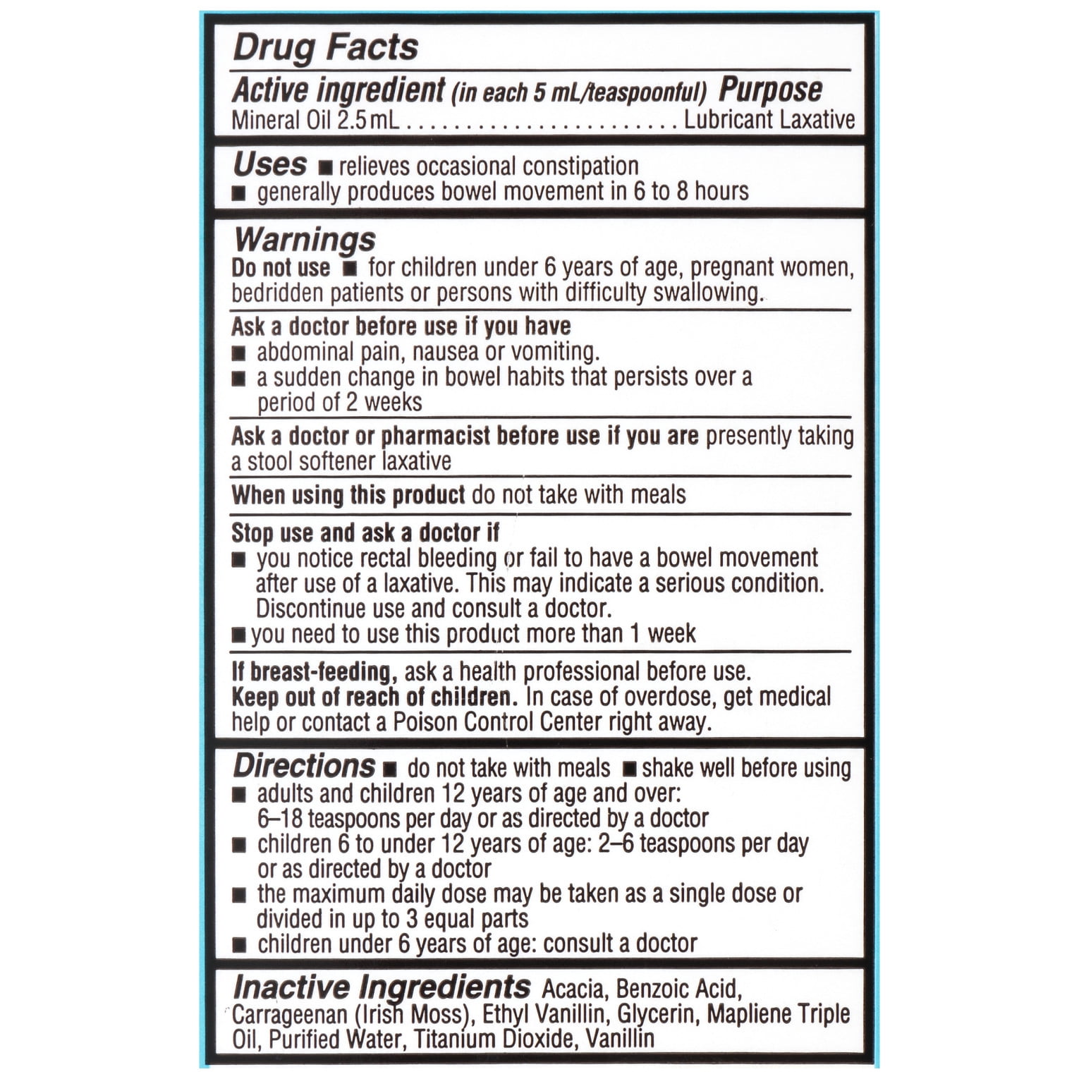 Kondremul Lubricant Laxative, Mineral Oil, Plain Flavor, 16 Fl Oz