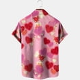 thumbnail image 4 of Midsumdr Mens Shirts 2025 Valentine's Day Fashion Love Heart Printed Single Pocket Shirts Casual Loose Plus Size Summer Shirts, 4 of 4