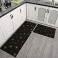 thumbnail image 2 of Black Christmas Star Pattern Kitchen Rugs Sets Of 2,Anti Fatigue Kitchen Mat Rugs Non Slip Washable,Decorative Kitchen Floor Mats for Kitchen,Sink,Laundry,17"x30"+17"x47", 2 of 7