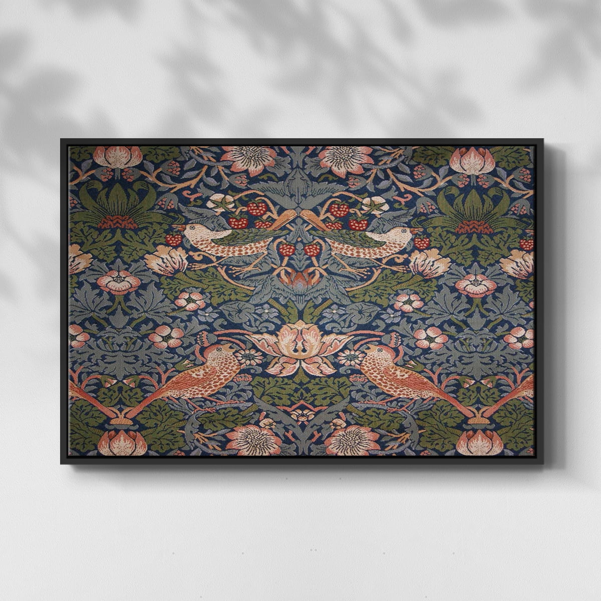 Vintage Abstract Print-LVIII Framed in Black Wood Gallery Wrapped Canvas 17 in. x 25 in.