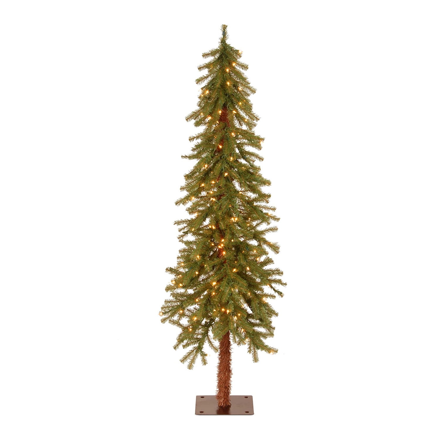 National Tree PreLit 5' Hickory Cedar Artificial Christmas Tree with