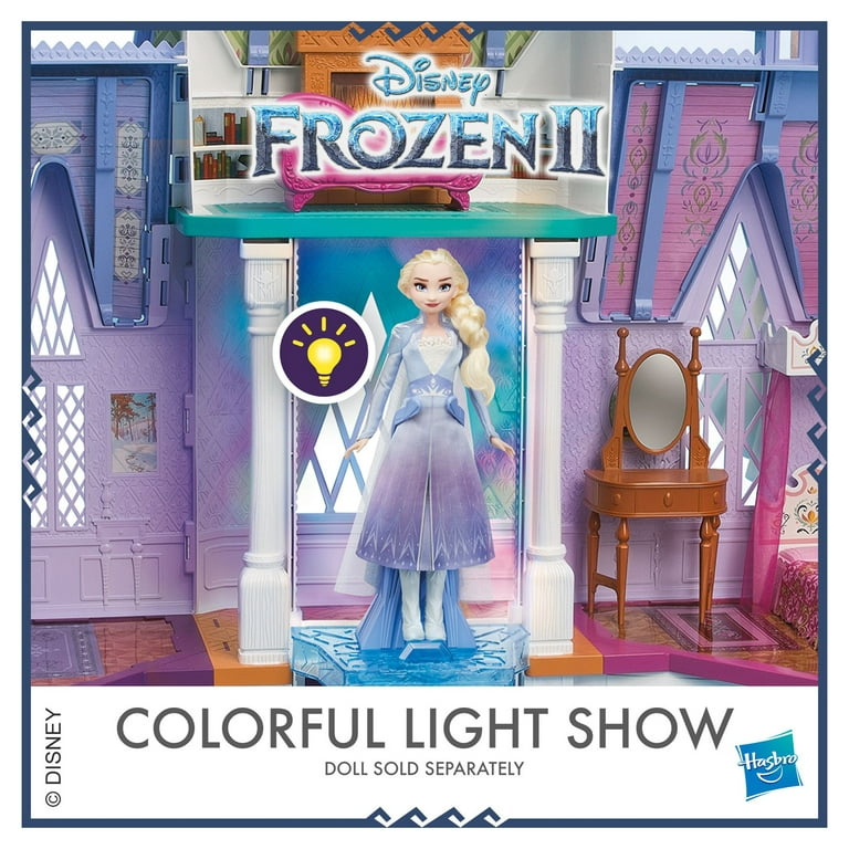  Mattel Disney Frozen Arendelle - Castillo de casa de muñecas  (2+ pies) con muñeca Elsa Fashion, 4 áreas de juego y 15 muebles y  accesorios de Disney's Frozen 2 : Juguetes y Juegos