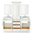 thumbnail image 6 of Ariel Stafford 85 In. Double Oval Sink Vanity Set With 1.5 In. Carrara White Marble Countertops In White, 6 of 11