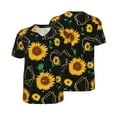 thumbnail image 3 of Daiia Sunflowers3 Mens Baseball Jersey Button Down Shirts Short Sleeve Sports Uniforms-Large, 3 of 9