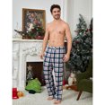 thumbnail image 2 of Vulcanodon Men's Fleece Pajama Pants, Ultra Soft Plaid Lounge Pants with Pockets Button Fly Sleep Bottoms (RED GREEN PLAID, S), 2 of 4