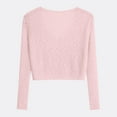 thumbnail image 6 of EchfiProm Fall Tops for Women Pink Ribbed Long Sleeve Relaxed Fit V-Neck Womens Cardigan, 6 of 6