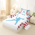 thumbnail image 2 of Erosebridal Kids Baseball Twin Sheet Sets,Boys Ball Gamer Bedding For Ice Cream Drip Lover 3 Pieces, 2 of 6