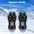 thumbnail image 4 of Agarres para nieve y hielo con 10 clavos para zapatos, antideslizantes, universales, elásticos, con calce deslizante, para nieve y hielo, tacos de tracción, crampones, 4 of 4