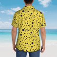 thumbnail image 6 of Daiia Blue Spots Hawaiian Shirt for Men Gentle Cotton Regular Short Sleeve Casual-XX-Large, 6 of 9