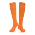 thumbnail image 3 of Gustave 2 Pairs Baseball Soccer Socks Knee High Multi-Sport Softball Socks Over the Calf Compression Athletic Socks Tube Socks for Men Women Youth Adult, Orange, 3 of 10