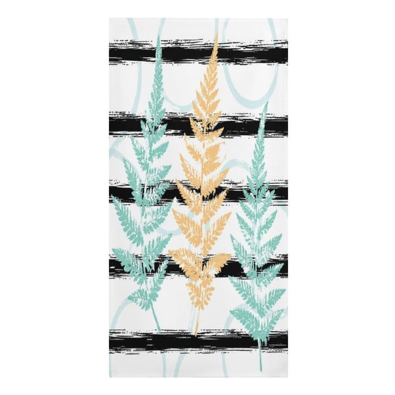 RKSupls Stripe Glitch Flowers Microfiber Beach Towel Absorbent Compact Towels for Swimming Pool Beach Travel Things for Vacation Essentials Adult Gift,61.4×30.3Inch