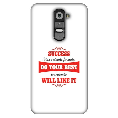 LG G2 D802 Case - Success Do Your Best, Hard Plastic Back Cover. Slim Profile Cute Printed Designer Snap on Case with Screen Cleaning (Best Wallpapers For Lg G2)