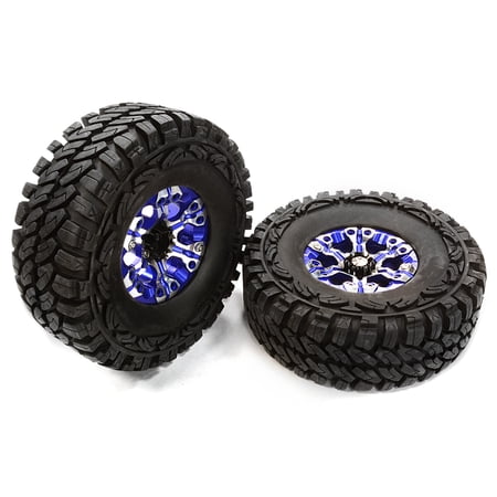 Integy RC Toy Model Hop-ups C26380BLUE Billet Machined X8 Spoke 1.9 Wheel & Tire Set (2) for Scale Crawler (O.D.=113mm) price history on PriceWatchPro