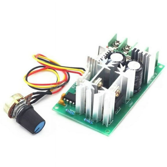 20A PWM DC Motor Speed Controller 12V 24V 36V 48V /W Potentiometer Knob Switch High Power Drive Module Adjust Flowing