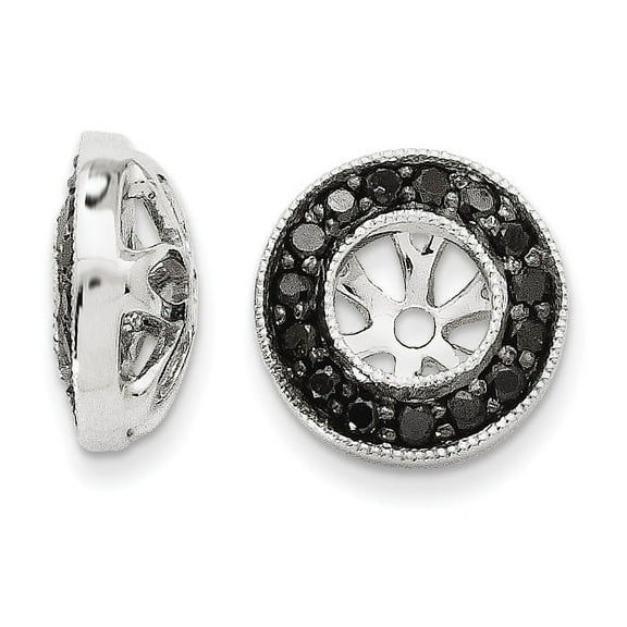 14K White Gold Black Diamond