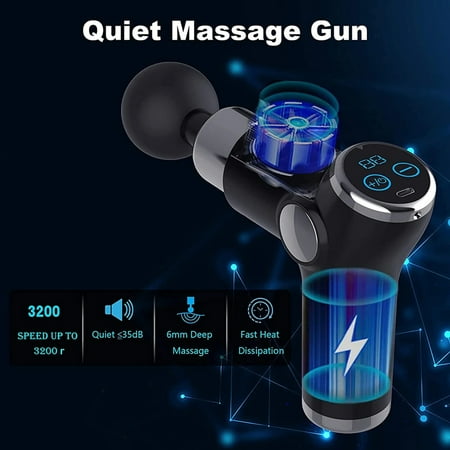 FPWNGL 32 Speed Massage Gun Mini LCD Display Deep Muscle Body Massage Fascia Guns Body Neck Vibrator Fitness