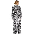thumbnail image 2 of Xoenoiee Zebra Stripe Print 2 Piece Lounge Sweat Sets Plus Size Fall Fashion Matching Sweatsuits Wide Leg Pants Travel Outfit Winter Clothes, S, 2 of 7
