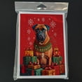 thumbnail image 3 of Bullmastiff Holiday Christmas Greeting Cards Pack of 8 7 in x 5 in, 3 of 3
