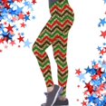 thumbnail image 3 of Gibobby Leggings Gluteos Mujer Calzoncillos estampados para mujer, cómodos, informales, a la moda, cintura alta, deportivos, Día la Independencia（Verdinegro， L), 3 of 5