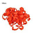 thumbnail image 2 of Flmtop 100 Pcs Anneau de Poulet Design Réglable Boucle Facile à Assembler Anneau de Pied de Poulet pour Marquage Rouge, 2 of 9
