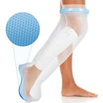 Leg Cast Covers in Shower with Anti-Slip Sole, Waterproof full Leg Protector Shower Bandage Wound Showering for Broken Leg Knee Foot Ankle Wound Burns Care Supplies, After Surgery Gifts,Reusable
