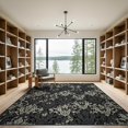 thumbnail image 2 of ODIKA 9'x12' Washable Area Rug Non-Slip, Chair-Friendly Boho Goth Scholarly Scrollwork Featuring Classical Motifs Traction for Dining Room, Basement, Large Office, 2 of 7