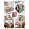 thumbnail image 3 of Pink Snowman Christmas Cloth Napkins Set of 8 Reusable Dinner Napkins, Xmas Tree Ball Snowflake Winter Cocktail Napkin Washable Table Napkins for Wedding/Holiday Party/Baby Shower 20"x20", 3 of 7