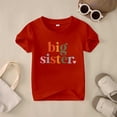 thumbnail image 2 of Byoo Summer Shirt for Little Girl Big Sister Letter Graphic Short Sleeve Top Basic Coton T Shirt for Children,Red, 2 of 8